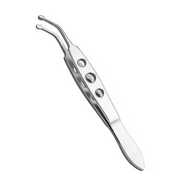 Pinzas de precisión para párpados Clips de limpieza de masaje ocular reutilizables pequeños de mano Herramientas faciales con mango antideslizante SPA Cuidado personal Punta redonda pequeña Eigraketly CE011614-02