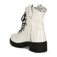 thumbnail image 3 of Women Plaid Patent Lace Up Lug Sole Boot 18932, 3 of 6