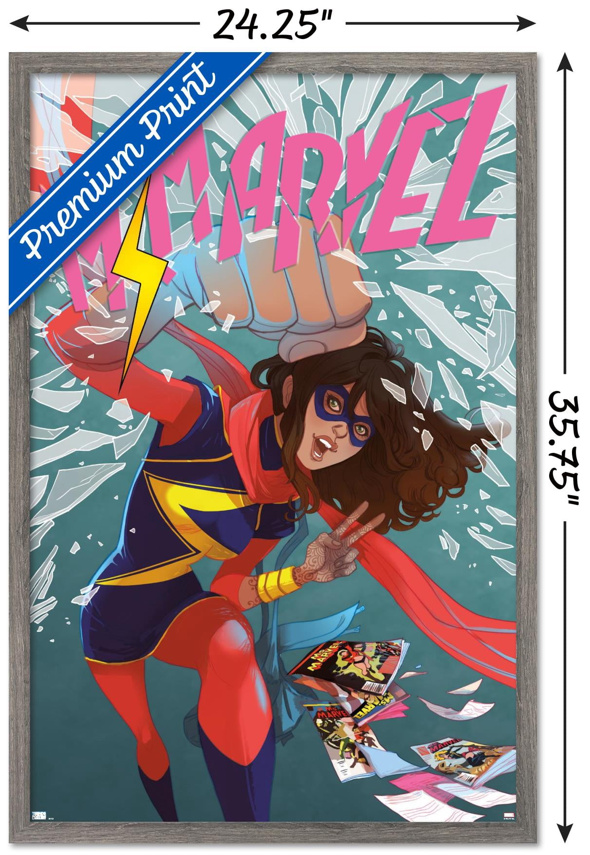 Marvel Comics - Ms. Marvel - Ms. Marvel #13 Wall Poster, 22.375" x 34", Framed