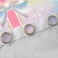 thumbnail image 4 of Manfei Ribbon Initial J Letter Curtains Pack of 2 (42x84 Each), Dreamy Cartoon Rainbow Curtains Blackout, Glitter Stars Print Bedroom Curtains, Blackout Curtains Room Decor, 4 of 6