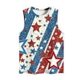 thumbnail image 4 of Womens Independence Day Tank Tops Plus Size American Flag Sleeveless Shirts Casual Crewneck Tunic Top Fashion USA Flag Star Stripes Graphic Camis Shirt Memorial Day Patriotic Outfits Summer Tops, 4 of 5