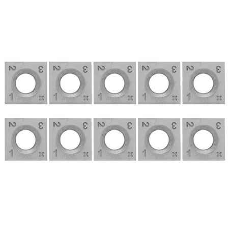 

High-Speed Steel Woodworking Planer Blades Set of 10 Spiral Design for Precise Carpentry 1.4x1.4x0.2cm