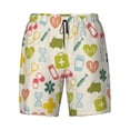 thumbnail image 4 of Lsque Mens Swim Trunks Medical Icons Pattern - Bathing Suit Compression Liner - Beach Swim Shorts Swimwear - (S-3XL) - Stretch Quick Dry -3X-Large, 4 of 9