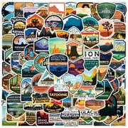Outdoor National Park Stickers| 100 PCS | Vinyl Waterproof Stickers for Laptop,Bumper,Skateboard,Water