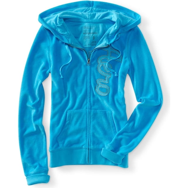 Sudadera con capucha y cremallera Aeropostale azul pequeño