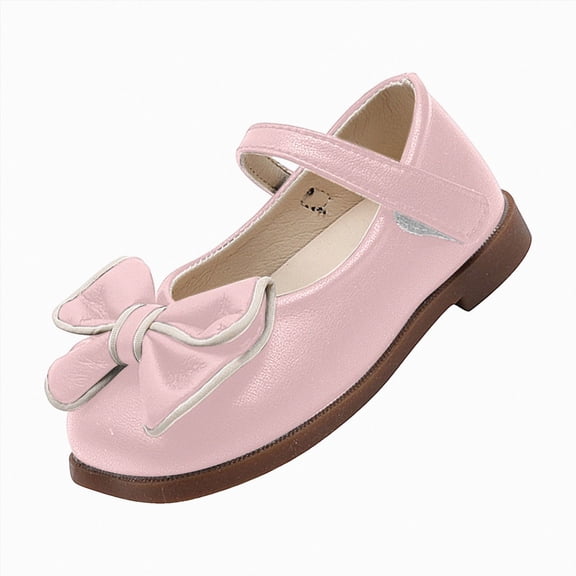 KPOPLK Toddler Dress Girls Shoes Mary Jane Soft Sole Princess Shoes for Little Kids Size 8,Pink