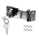 thumbnail image 1 of Cerraduras de hasp con llave Uxcell con tornillos para puerta, todas con la misma llave, color negro, 3 pulgadas, 1 of 6