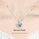 thumbnail image 5 of Collar de corazón azul marino para mujer, estilo coreano, colgante de corazón ligero de lujo, cadena de clavícula sencilla y elegante, 5 of 5