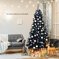 thumbnail image 2 of Costway 7.5Ft Hinged Artificial Halloween Christmas Tree Full Tree w/ Metal Stand Black, 2 of 10