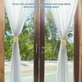 thumbnail image 6 of Jokapy Magnetic Curtain Tiebacks, Sparkling Crystal Flower Curtain Holdbacks, Gold, 4 Count, 6 of 10