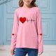 thumbnail image 5 of TaTaai Unisex Printed Round Neck Pullover, Valentine's Day Gift Spring Summer Long Sleeved Base Shirt Gift, 5 of 6