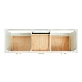 thumbnail image 6 of Ariel Taylor 67 Inch Double Rectangle Sink Vanity With Carrara White Marble Countertop W/0.75" Edge In White, 6 of 11