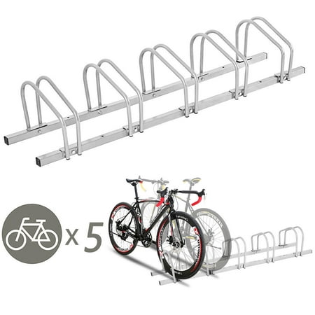 Gymax 5 Bike Bicycle Stand Parking Garage Storage Cycling Rack (Best Mountain Bike Stand)