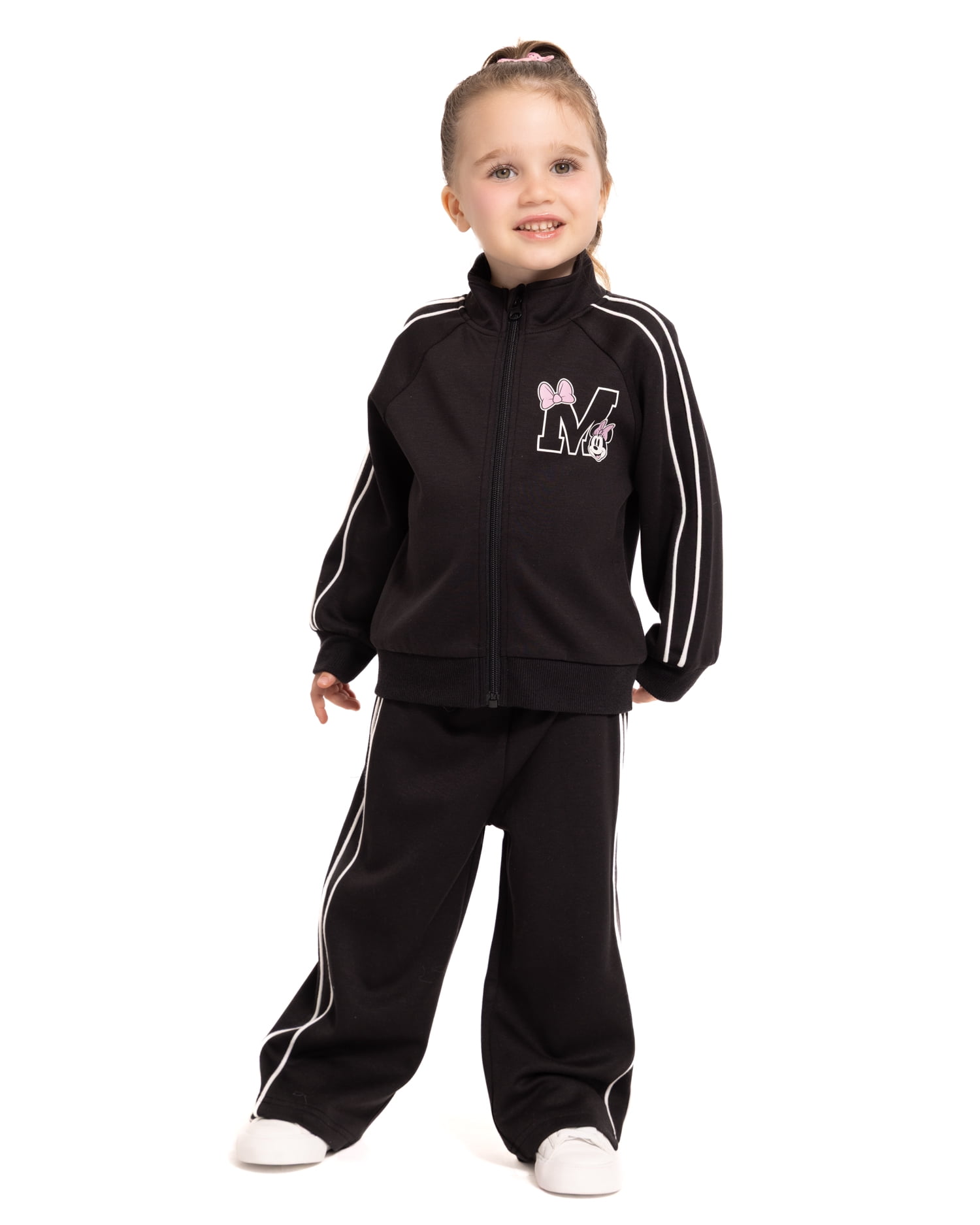 Minnie Mouse Toddler Girls Full Zip Tracksuit, Sizes 12M-5T