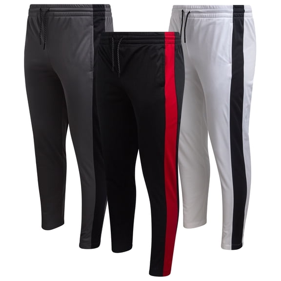 Southpole Boys Jogger Pants - 3 Pack Breathable Tricot Track Pants Joggers for Boys (Sizes: 8-20)
