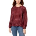 thumbnail image 1 of maison Jules Blouse à Enfiler à Imprimé Cœur pour Femmes, Rouge, Grand, 1 of 1