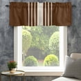 thumbnail image 4 of Brown Beige Striped Farmhouse Short Window Curtain Valances, Modern Farmhouse Retro Lines Rod Pocket Kitchen Valances for Living Room Bedroom Bathroom Cafe 42" x 18", 4 of 8
