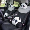 thumbnail image 2 of Reposacabezas de coche Panda, almohadas de protección para el cuello, lindos y cómodos cojines de coche de felpa, almohadas para el cuello, accesorios de automóvil generales para todas las estaciones, 2 of 5