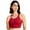 Red, variant on Wancir High Neck Sports Bra for Women Longline Medium Impact Workout Crop Tank Tops Wirefree Padded Yoga Bra Gym