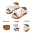 thumbnail image 3 of Toddler Girl White Sandals Size 12 - Little Girl Easter Summer Dress Shoes Lightweight Open Toe Beach Holiday, 3 of 4
