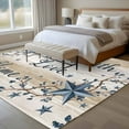 thumbnail image 4 of 5x8 Area Rugs for Living Room, Texas Stars Vintage Non Slip Area Rugs for Kitchen Bedroom Entryway, Navy Blue Beige Washable Carpet Runner Rug Floor Mats for Bedroom Home Decor Branches Berry, 4 of 9