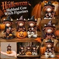 thumbnail image 4 of Witch Cow Figurine, Halloween Decorations Spooky Cow Shelf Sitter, Cute Desk Tabletop Ornament for Home Indoor Decoration, 4 of 8