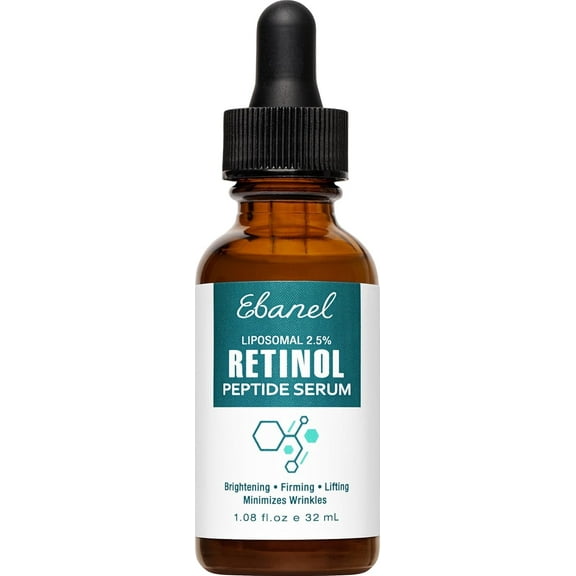 Ebanel Retinol Serum for Face with Vitamin C, Peptides & Hyaluronic Acid, Anti Aging Face Serum for Fine Lines, Uneven Skin Tone, Dark Spots & Texture