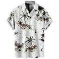 thumbnail image 1 of Camisas Hombre Camiseta de hombre informal con diseño de moda superior con estampado de calle al libre con estampado 3d de árbol de (White, M), 1 of 4
