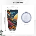thumbnail image 4 of Logiee Sunset Floral Fantasy Landscape Print 20OZ Car Cup with Lid, Stainless Steel Vacuum Insulated Double Wall Travel Tumbler, Durable Insulated Coffee Mug,Thermal Cup with Straw-Without Straw, 4 of 8
