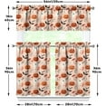 thumbnail image 5 of Halloween Kitchen Curtains Valances and Tiers 3 Piece Set,Gothic Pink Pumpkin Ghost Mushroom Rod Pocket Short Kitchen Tier Cafe Curtain over Sink Window for Farmhouse Fall Thanksgiving Decor 36 Inch, 5 of 6