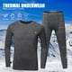 thumbnail image 3 of Ropa interior térmica Irfora 2 uds., Ropa interior térmica de invierno para hombre, forro polar, grueso, cálido, cuello redondo, manga larga, pantalones largos, conjunto de Johns Irfora Ropa interior térmica, 3 of 7