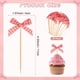 thumbnail image 3 of Uxcell 60-Pack Adornos de Cupcake en Forma de Lazo, Decoración de Pastel para Cumpleaños [Rojo], 3 of 7