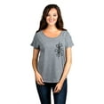 thumbnail image 2 of Yes Girl Yes Women's Fashion Slouchy Dolman T-Shirt Tee Heather Grey Medium, 2 of 4
