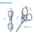 thumbnail image 3 of Folding Scissors, Stainless Steel Safety Portable Mini Travel Small Scissors, Foldable Pocket Badge Scissor, Suitable for Travel, Home, Office, Craft, Sewing, Nurse Accessories, 3 of 6