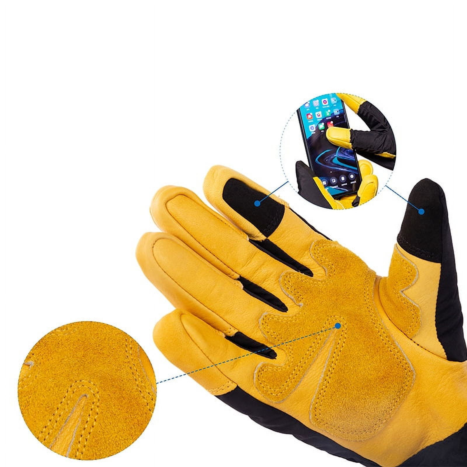 Rugged Waterproof Winter Gloves | Touchscreen Compatible | Cordura Shell, Thinsulate Insulation | Ice Fishing, Skiing, Sledding, Snowboard | for Women or Men(M)