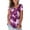 Purple, variant on Otvok Womens Tops Plus Size Gradient Color V-Neck Short Sleeve T-Shirt Blouse