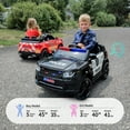 thumbnail image 4 of Outfunny Electric Police Car for Kids, 24 Volt Kids Ride on Toys w/ 400W Motors, Megaphone, Remote, Bluetooth - Black, 4 of 10