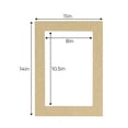 thumbnail image 3 of Linen Acid Free 11x14 Picture Frame Mats with White Core Bevel Cut for 8.5x11 Pictures - Fits 11x14, 3 of 3