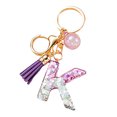 thumbnail image 1 of LYMAYTER Cute Pink Tassel Mug Accessory Initial Letter Charm Keychain - with Tassel, Heart - shaped Sequins, 1 of 7