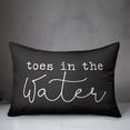 thumbnail image 2 of Creative Products Toes in the Water Black and White 14x20 Indoor / Outdoor Pillow, 2 of 2