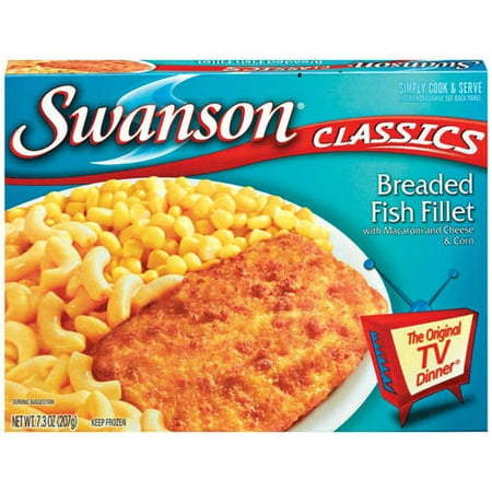Swanson Classics: Classics Breaded w/Macaroni & Cheese & Corn Fish Fillet, 7.3 Oz