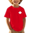thumbnail image 1 of T-Shirts Canada pour Filles Drapeau Canadien Feuille d'Érable Imprimée Blouse à Manches Courtes Filles Fête du Canada Imprimé Drapeau Enfants Fille Fête du Canada T-Shirt à Col Rond Imprimé Drapeau Canadien, 1 of 5