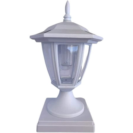 

4 pcs 5X5 Base White Color Solar Post Cap Light Hexagon with Six Super Bright SMD LED Bulbs