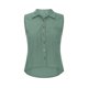 thumbnail image 4 of Karight Womens Cotton Linen Cami Tops Summer Sleeveless Button Down Collared Blouse Casual Loose Work T Shirt with Pockets, 4 of 6