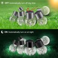 thumbnail image 4 of Paquete de 6 luces solares colgantes para exteriores, farol solar impermeable con mango y clip, luces decorativas de bola de cristal agrietado para decoración de Navidad, árbol, patio, jardín, Fokelyi WRLF-615-1, 4 of 7