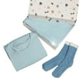 thumbnail image 5 of 3 Piece Lounge Gift Set, Nightshirt, Socks and Throw Blanket, Medium, Red, 5 of 11