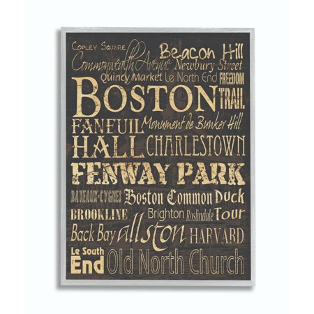 Stupell IndustriesThe Stupell Home Decor Boston Words And Cities TypographyFramed Wall Art by Carole Stevens