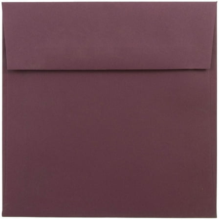 UPC: 0701936236821 | JAM 6 x 6 Square Envelopes  Burgundy  250/Pack