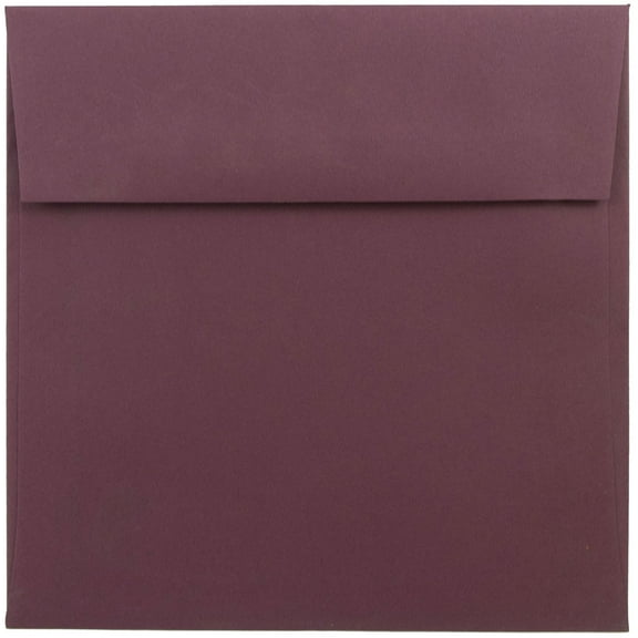 JAM Paper 6 x 6 Square Envelopes, Burgundy, 50/Pack