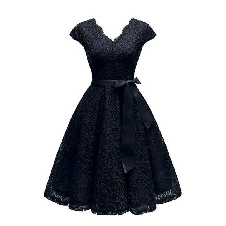 Black semi formal hotsell dresses knee length